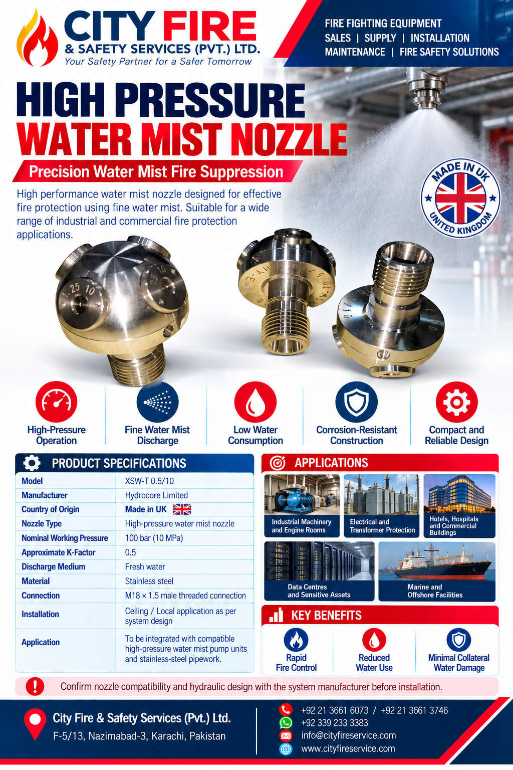 High Pressure Water Mist Nozzle - Image 2