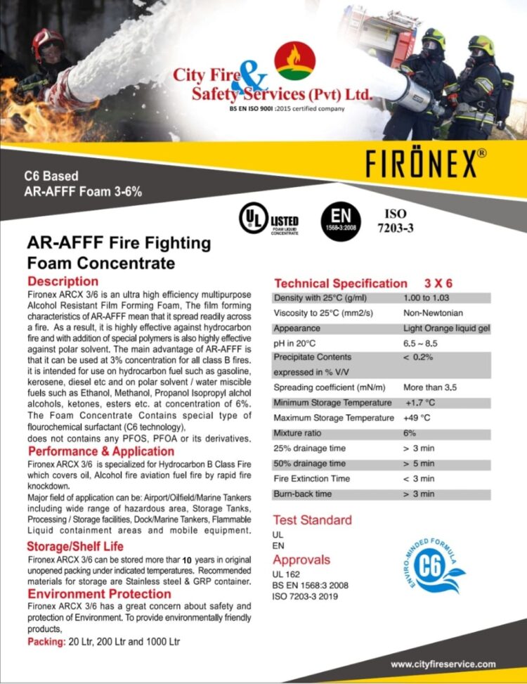 UL Listed AR-AFFF 3x6% Firefighting Foam Concentrate - Image 2
